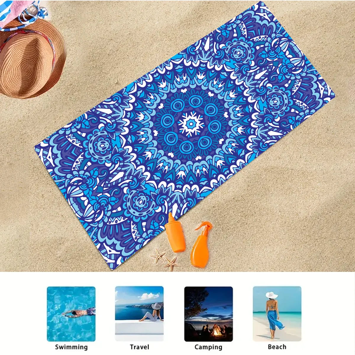 'Boho Beach' OVERSIZED Mandala Towel