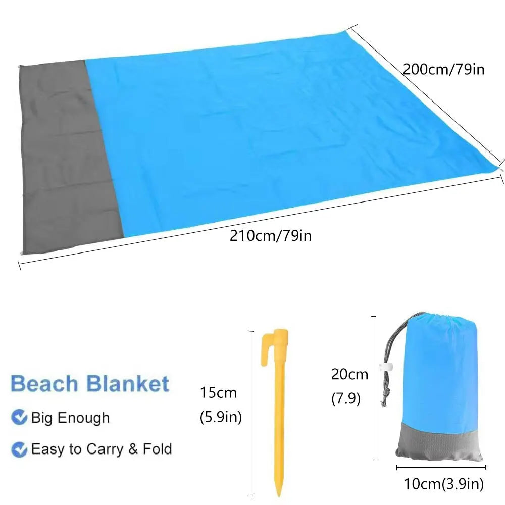 DS 360™ "SandStopper 200 X 210cm Waterproof Beach Blanket" (All- terrain)