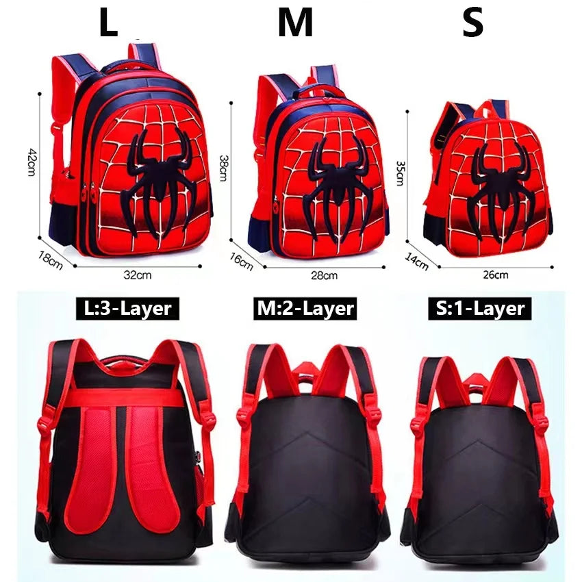 DS 360™ Spider King Kids Backpack: Waterproof Nylon & Large Capacity for all grades.