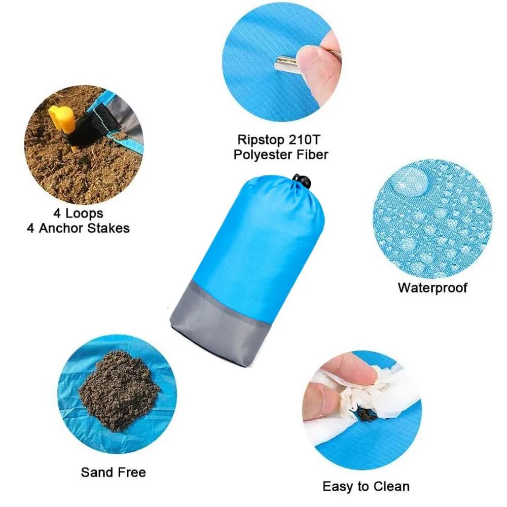 DS 360™ "SandStopper 200 X 210cm Waterproof Beach Blanket" (All- terrain)