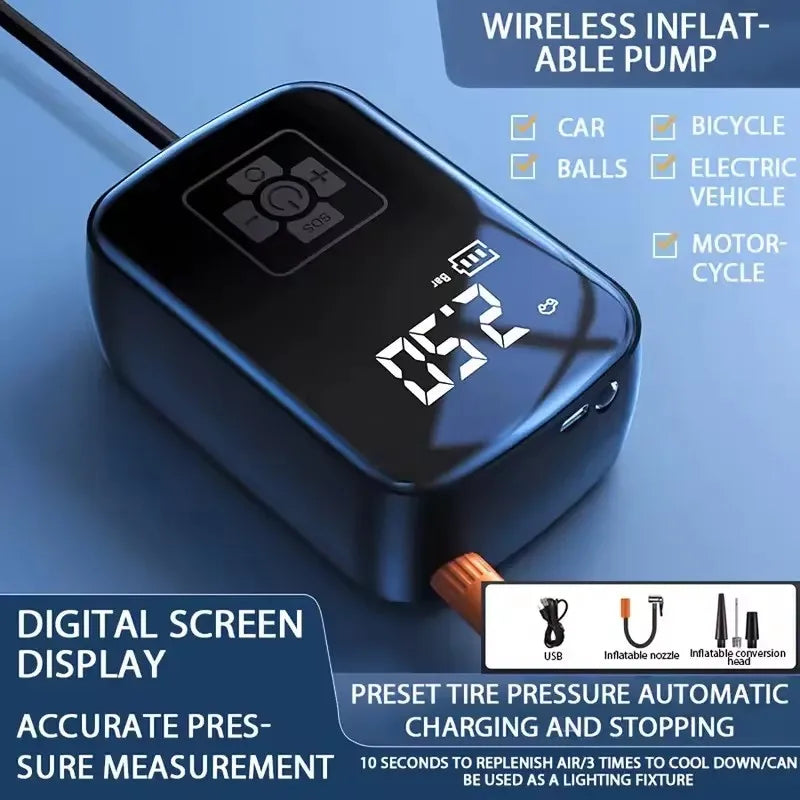 'DS 360™ Wireless Electric Tire "Smart-Pump" Inflator for Boats ,motorcycle, auto.