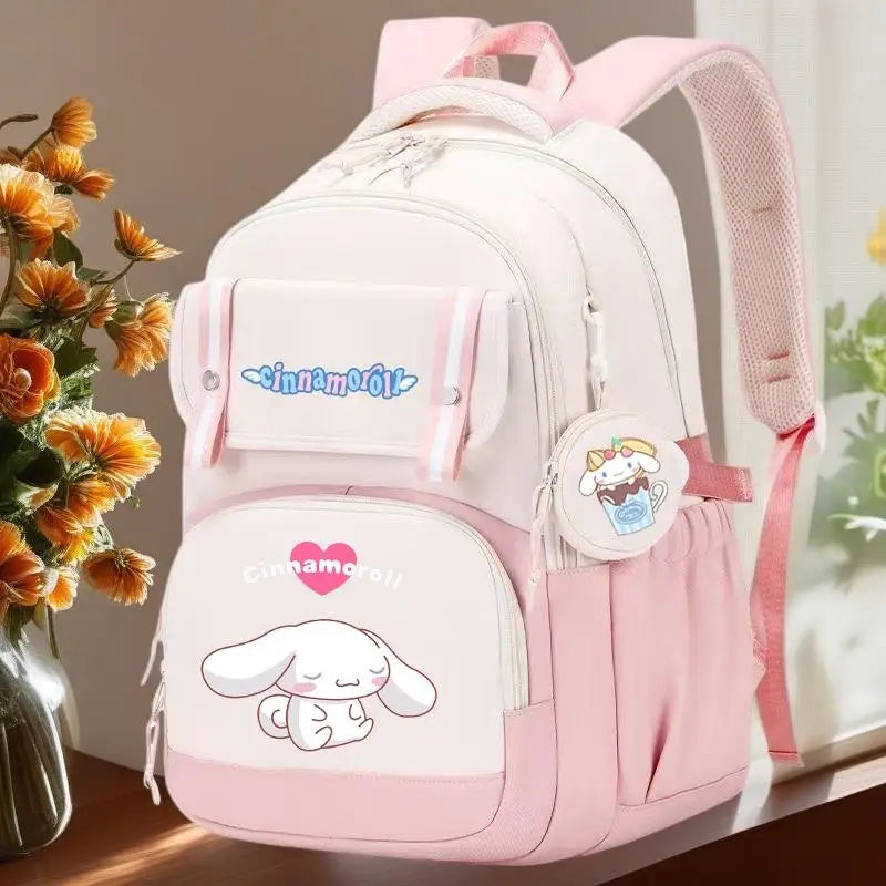 🔥 Cinnamoroll™ Tri-Seam Double Stich Backpack w/ Mochila & Coin Purse!