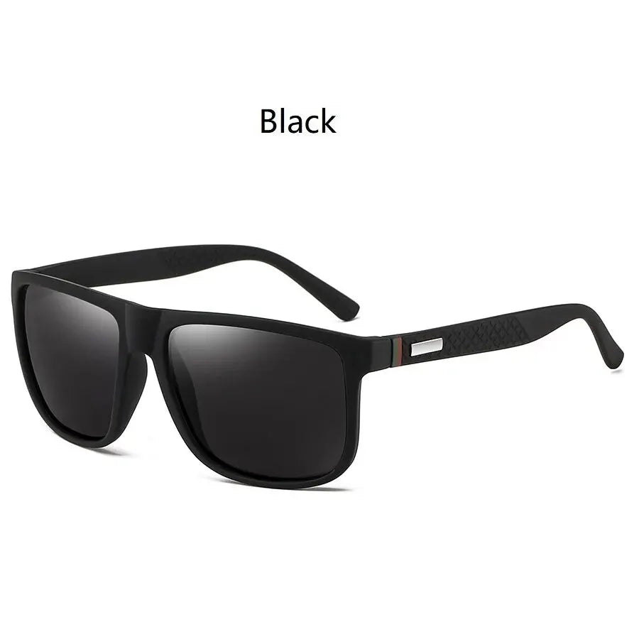 'DS 360™ Recangled .Lens.Dipped Polarized Black-on-Black Sunglasses