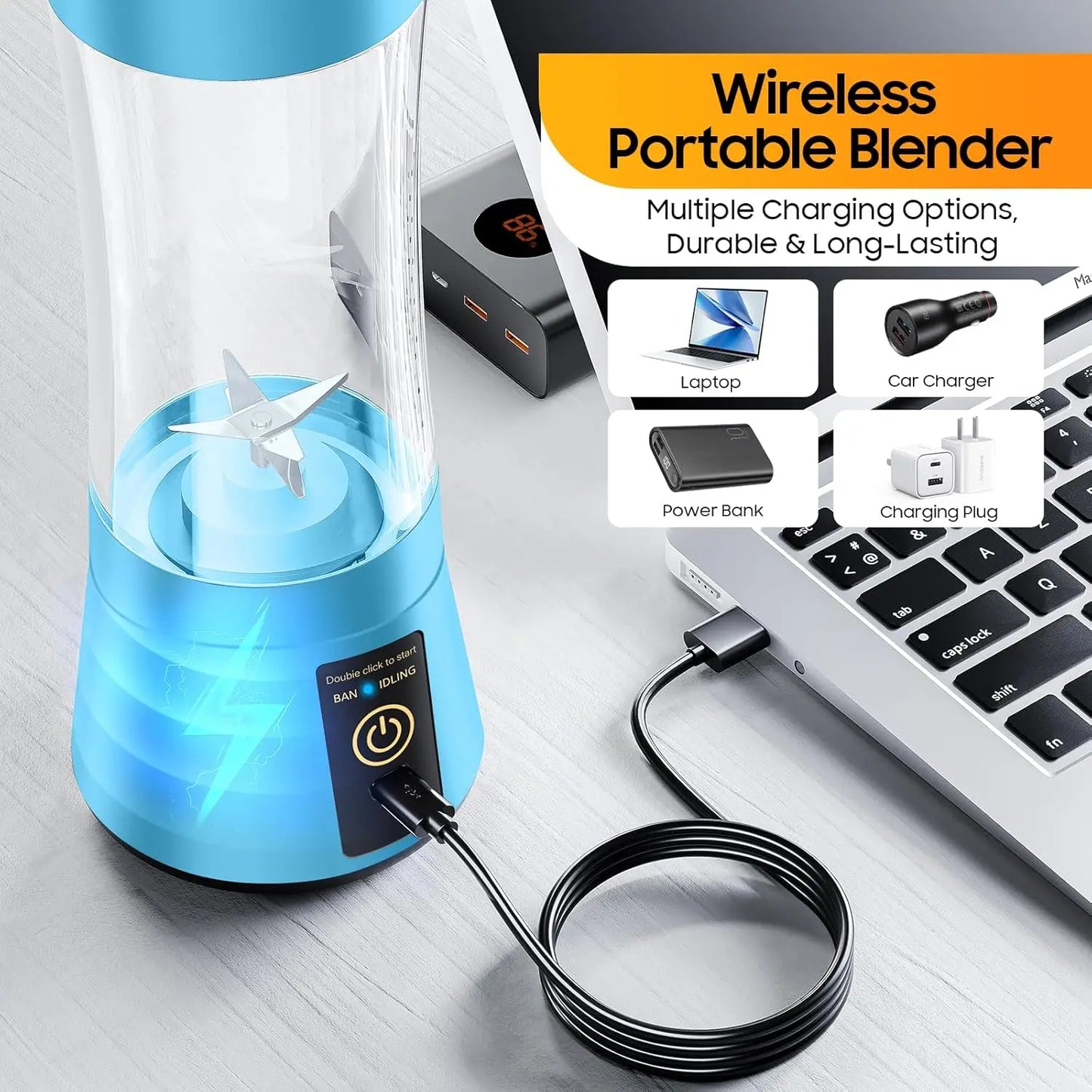 'FreshVibe' Cordless Portable Blender