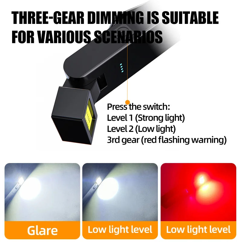 'DS 360™ 'Swivel 180° Magneto Rechargeable, Super Bright LED Light for Night Work, Camping, Car & Home