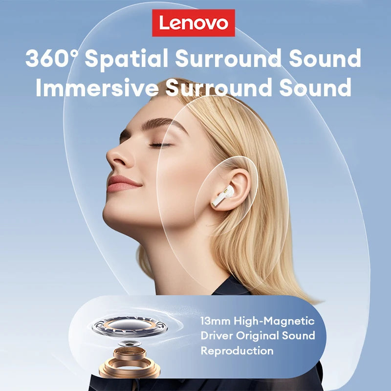 'DS 360™ Feature* Original Lenovo LP22 Pro Wireless Bluetooth Headphones True Wireless TWS With Mic Touch !