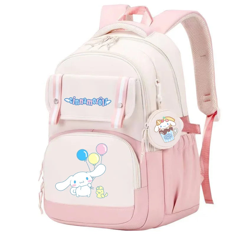 🔥 Cinnamoroll™ Tri-Seam Double Stich Backpack w/ Mochila & Coin Purse!