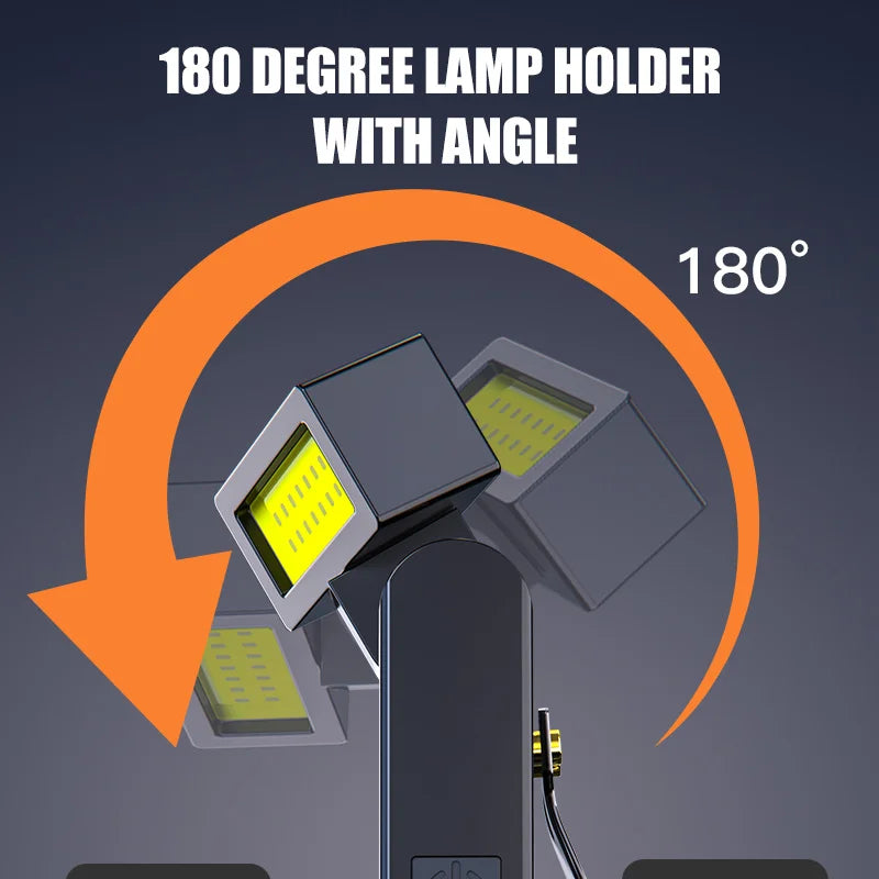 'DS 360™ 'Swivel 180° Magneto Rechargeable, Super Bright LED Light for Night Work, Camping, Car & Home