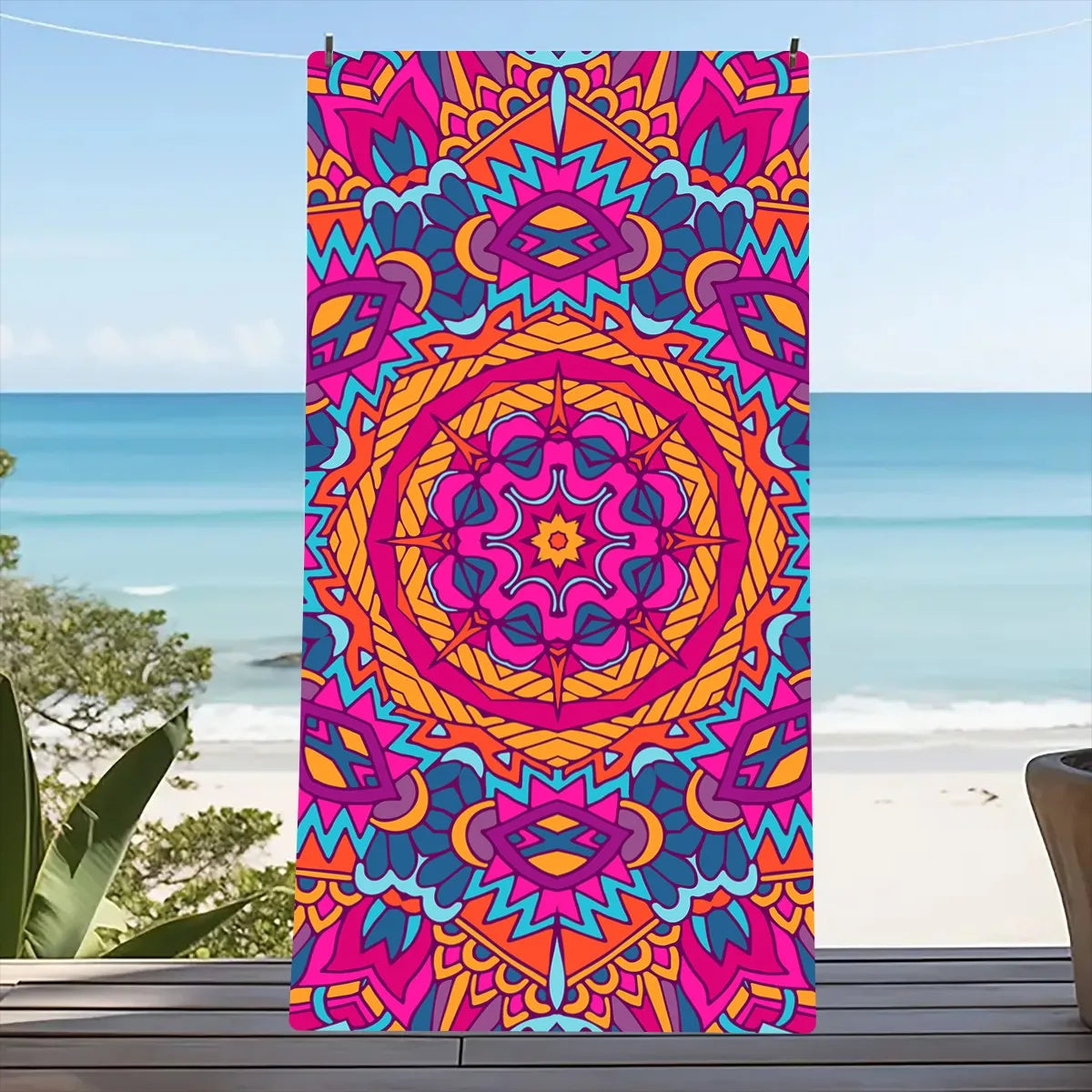 'Boho Beach' OVERSIZED Mandala Towel