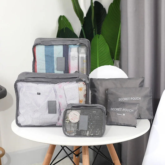 🔥DS 360™ 6-Pcs Travel  Storage Bags Set - Portable Luggage Organizer Suitcase Packing Clothes Cubes with Shoe Pouch
