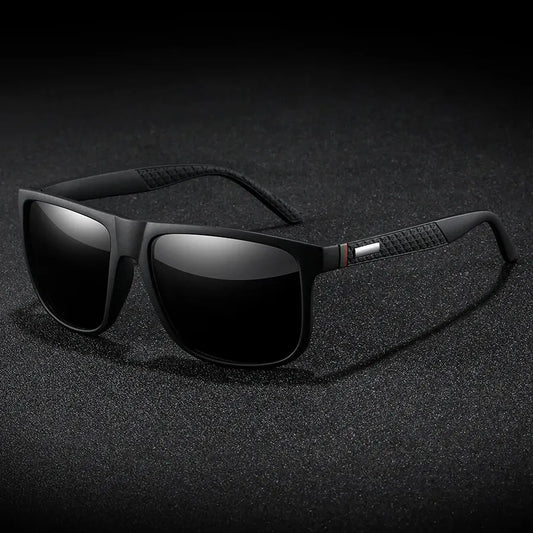 'DS 360™ Recangled .Lens.Dipped Polarized Black-on-Black Sunglasses