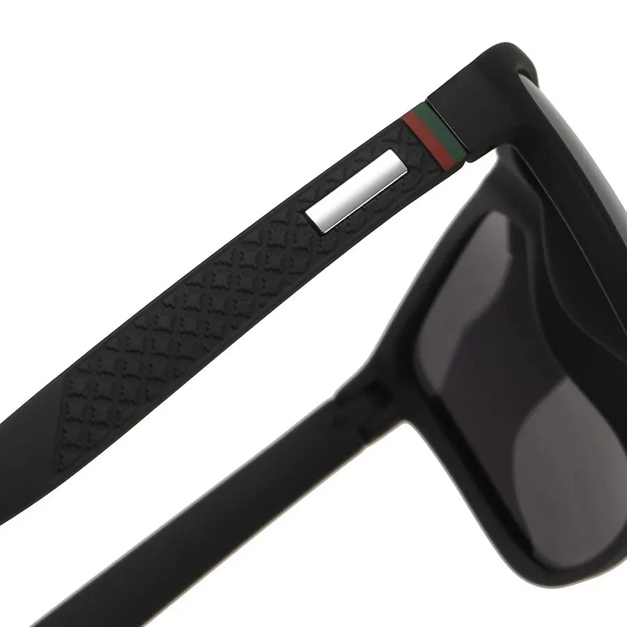 'DS 360™ Recangled .Lens.Dipped Polarized Black-on-Black Sunglasses