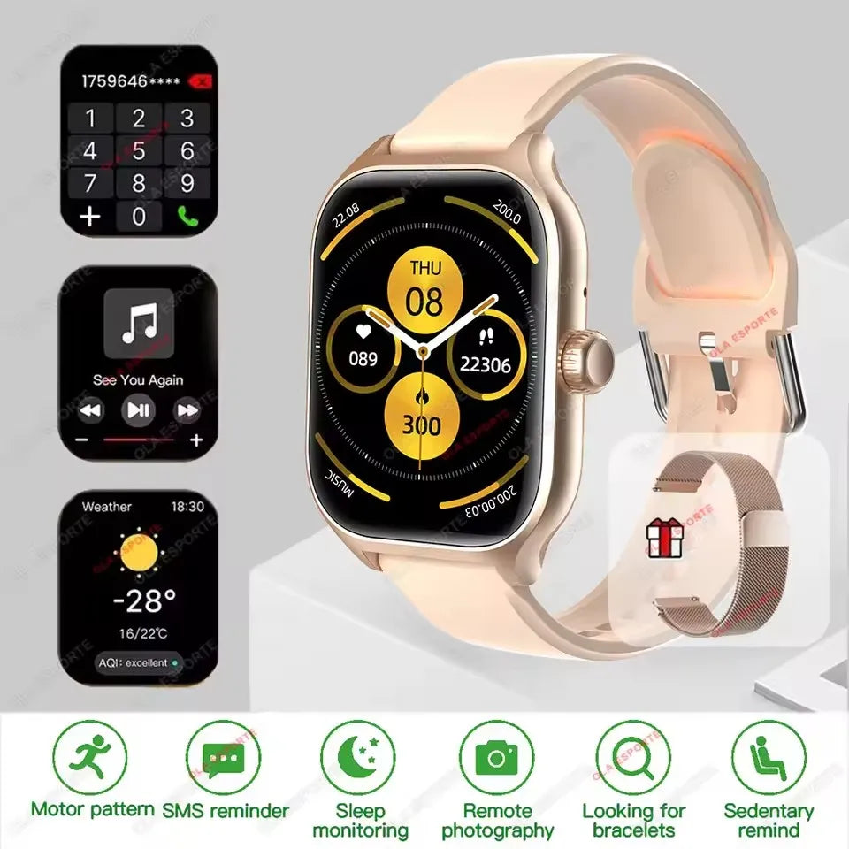 'DS 360™ 'Pulse Connect' Smart Watch 2.01 Inch HD Display Answer Make Call Message Preview Sport Modes DIY Dial Weather Forecast For Men Women