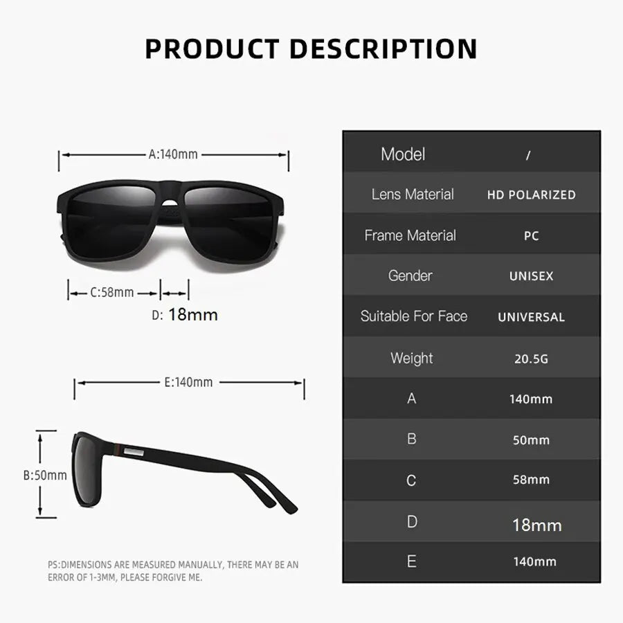 'DS 360™ Recangled .Lens.Dipped Polarized Black-on-Black Sunglasses