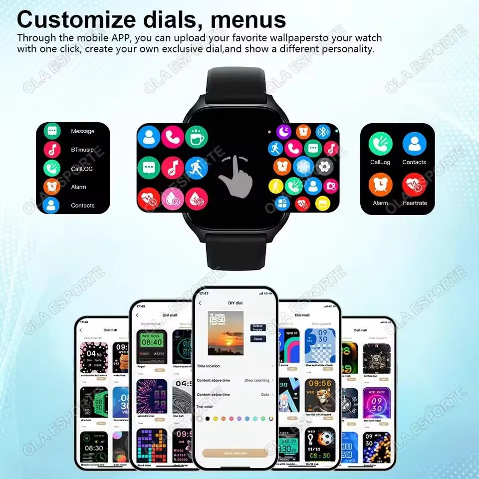 'DS 360™ 'Pulse Connect' Smart Watch 2.01 Inch HD Display Answer Make Call Message Preview Sport Modes DIY Dial Weather Forecast For Men Women
