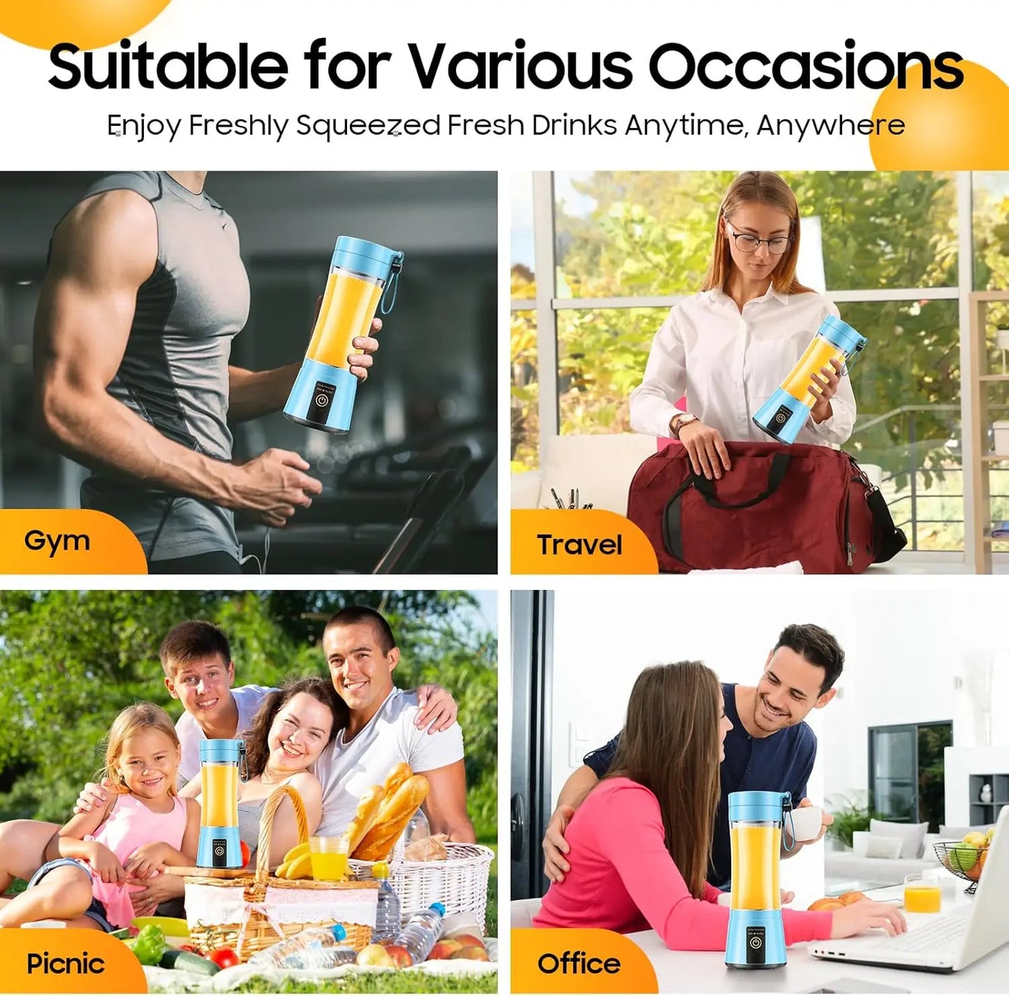 'FreshVibe' Cordless Portable Blender